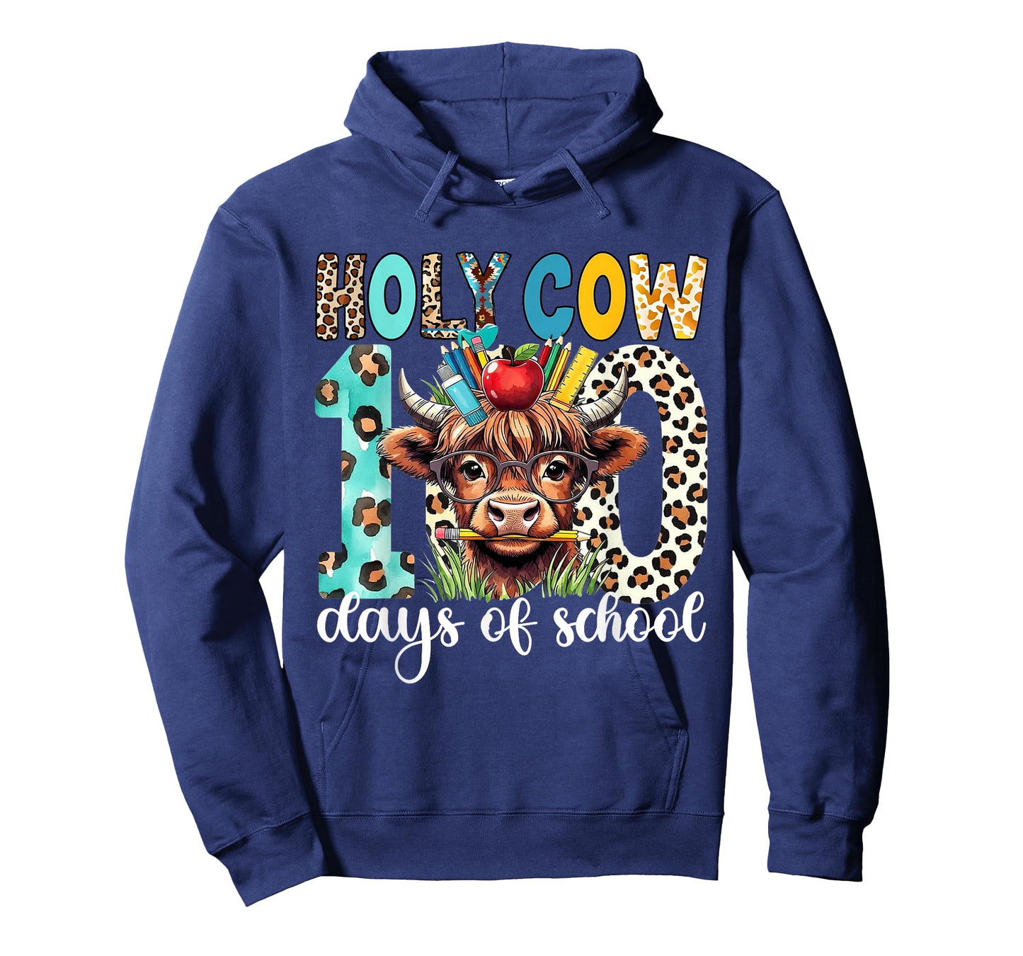 Holy Cow 100 Days of School Teachers Boys Girls Cow Lovers T-Shirt