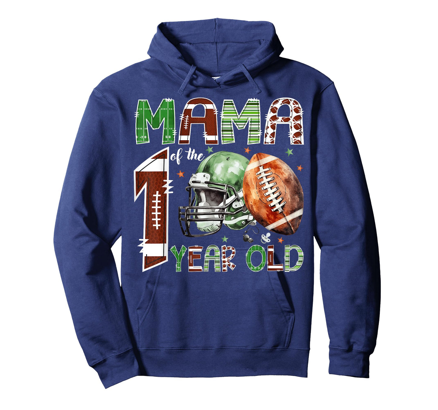 Mama of The 1 Year Old Football Lover 1st Birthday Boy T-Shirt