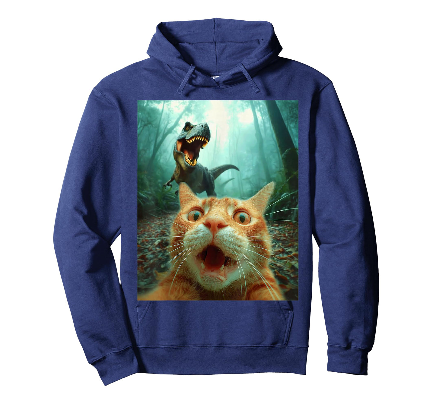 Cat Selfie with T-Rex Dinosaur Trex Dino Men Women Kids T-Shirt