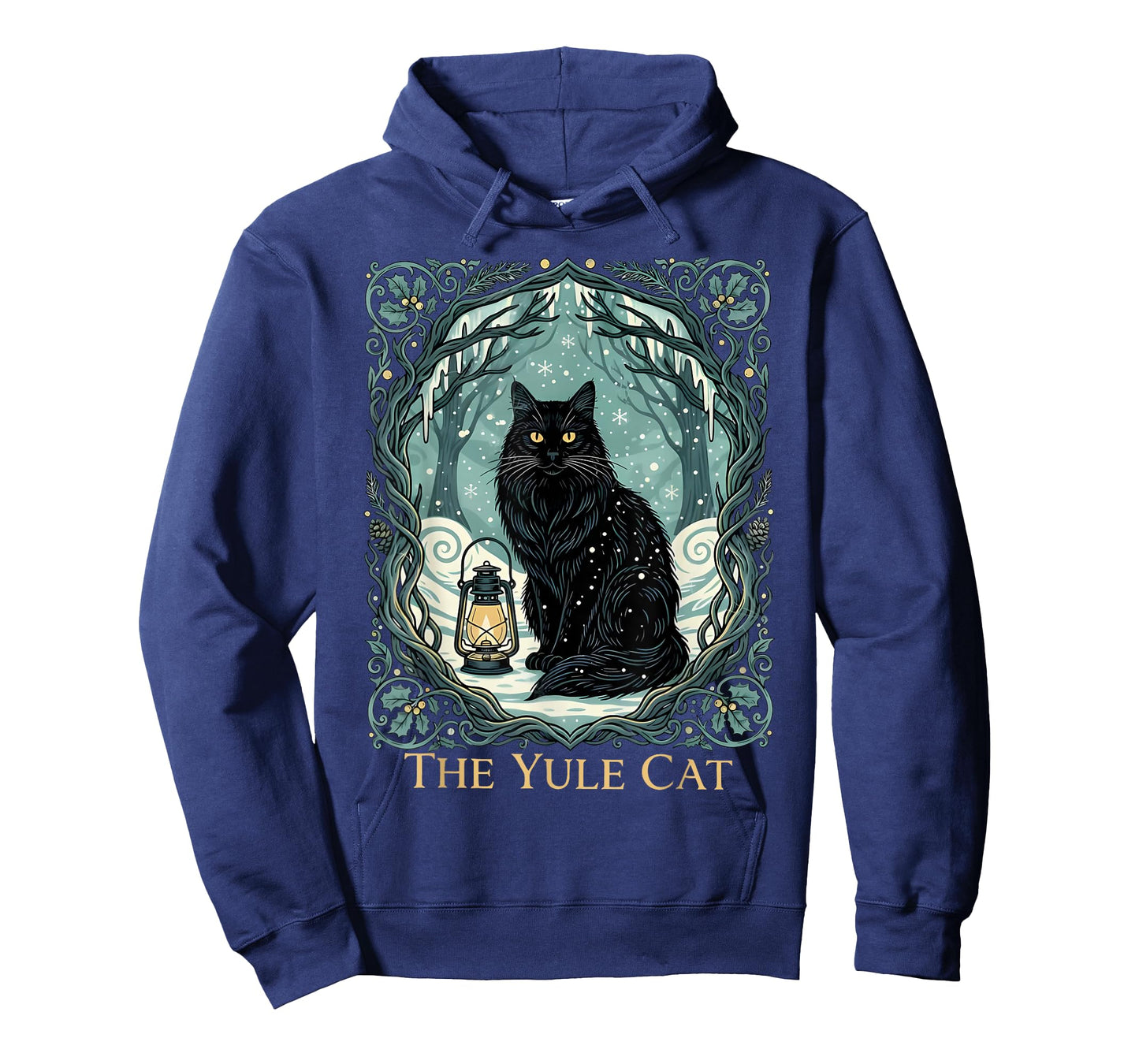 Creepmas Vintage The Yule Cat Tarot Card Dark Christmas T-Shirt