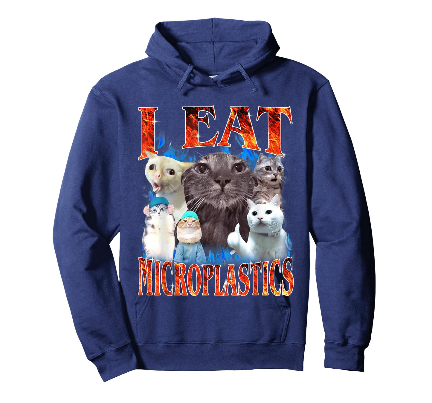 I Eat Microplastics Funny Cat Meme Y2K Bootleg Graphic T-Shirt