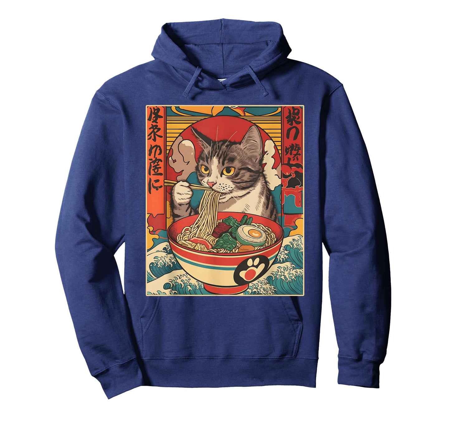 Kawaii Cat Eating Ramen Noodles Funny Anime Gift Girls Teens T-Shirt