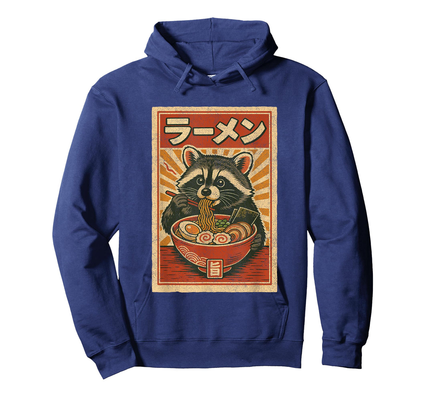 Kawaii Retro Vintage Japanese Graphic Funny Ramen Raccoon T-Shirt