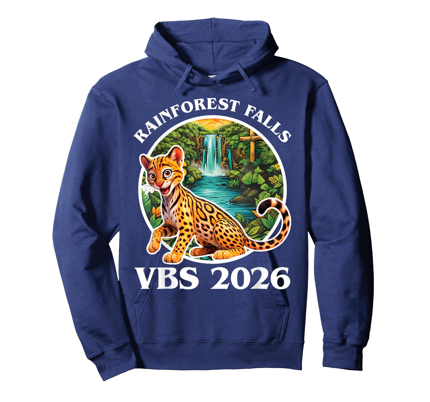 Rainforest Falls VBS 2026 Jesus Faith Bible Verse Kids T-Shirt