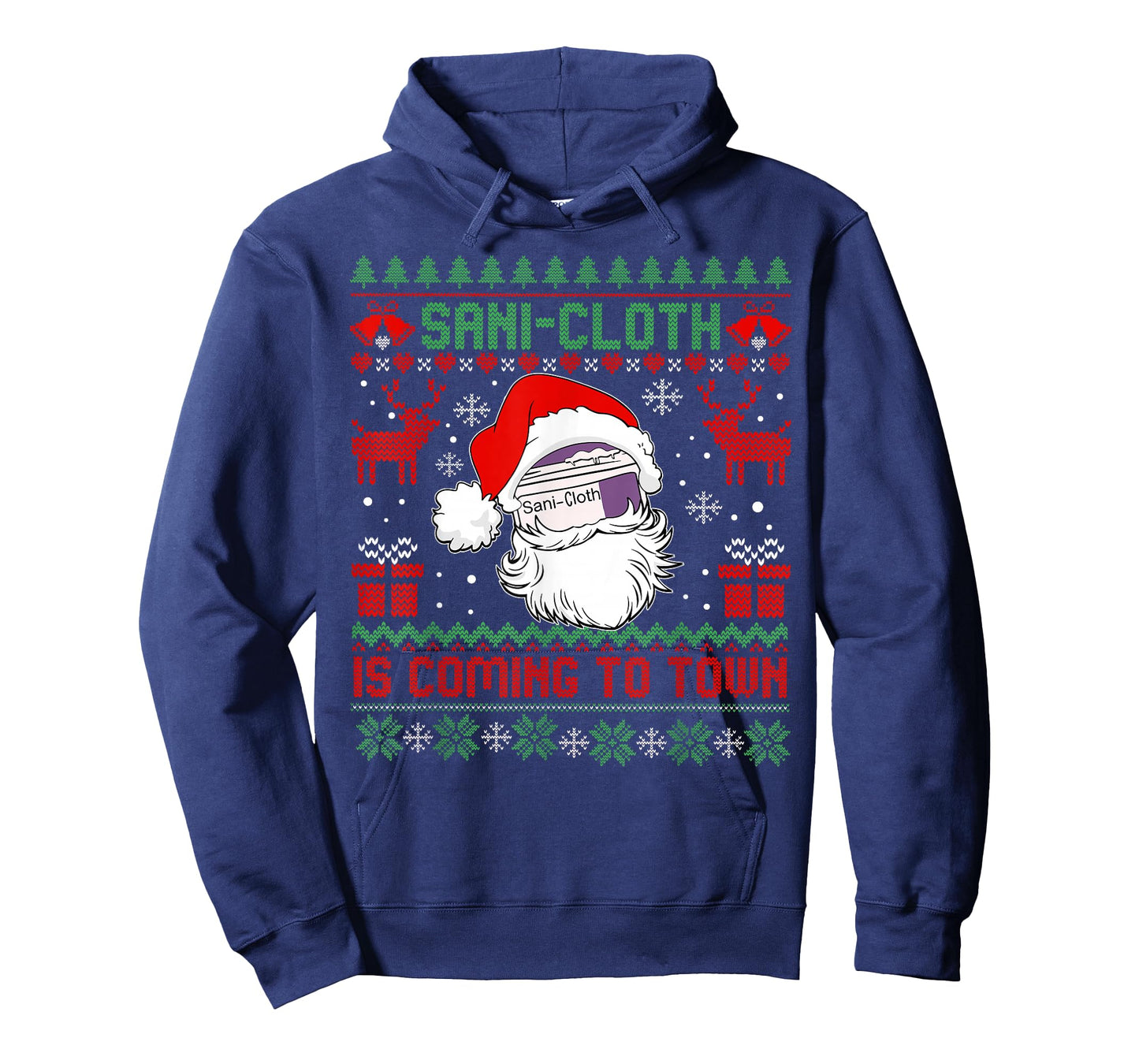 Sani-Cloth Funny Coming to Town Nurse Nursing Ugly Christmas T-Shirt