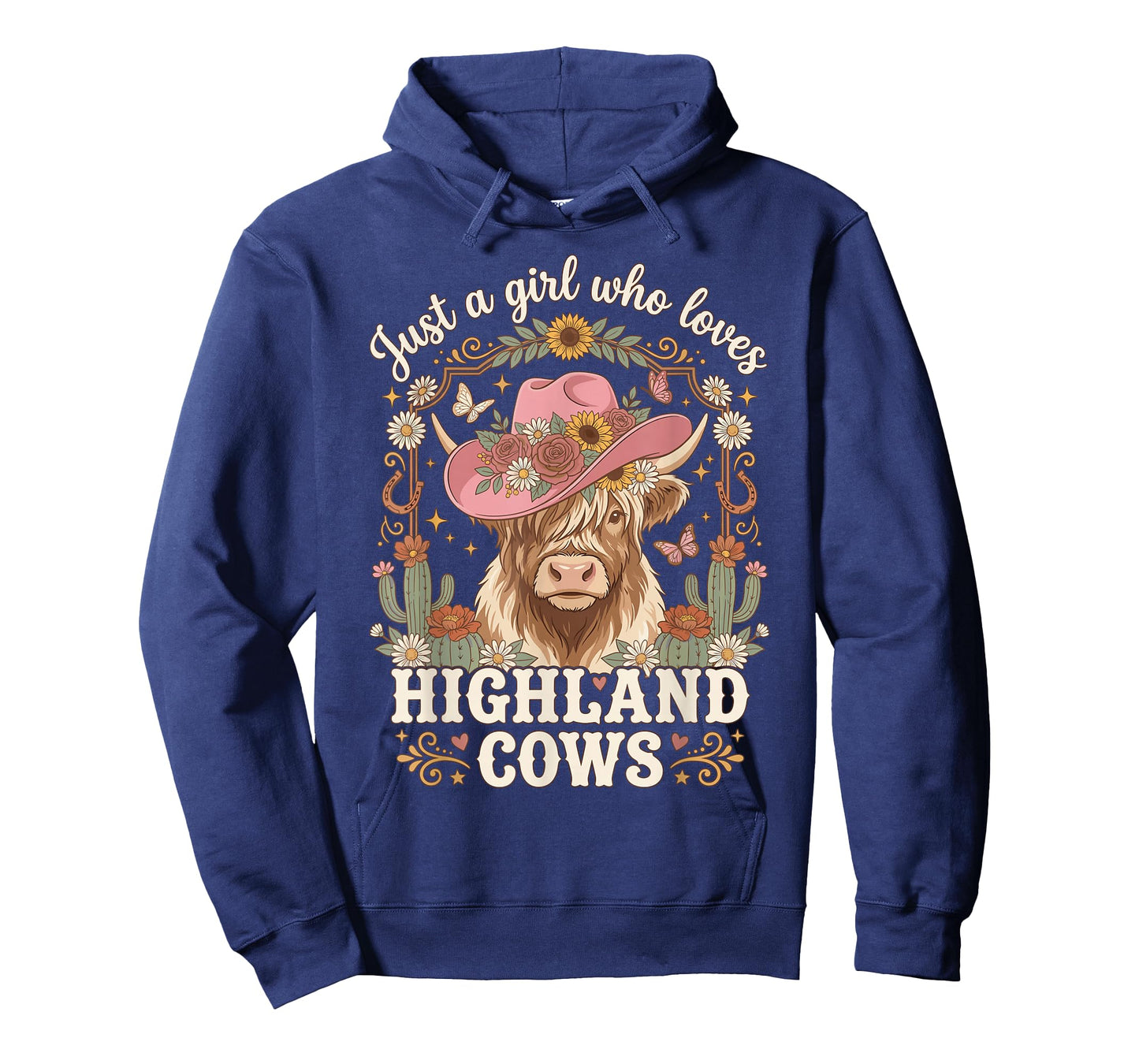 Just A Girl Who Loves Highland Cows Moo Western Boho Rancher T-Shirt