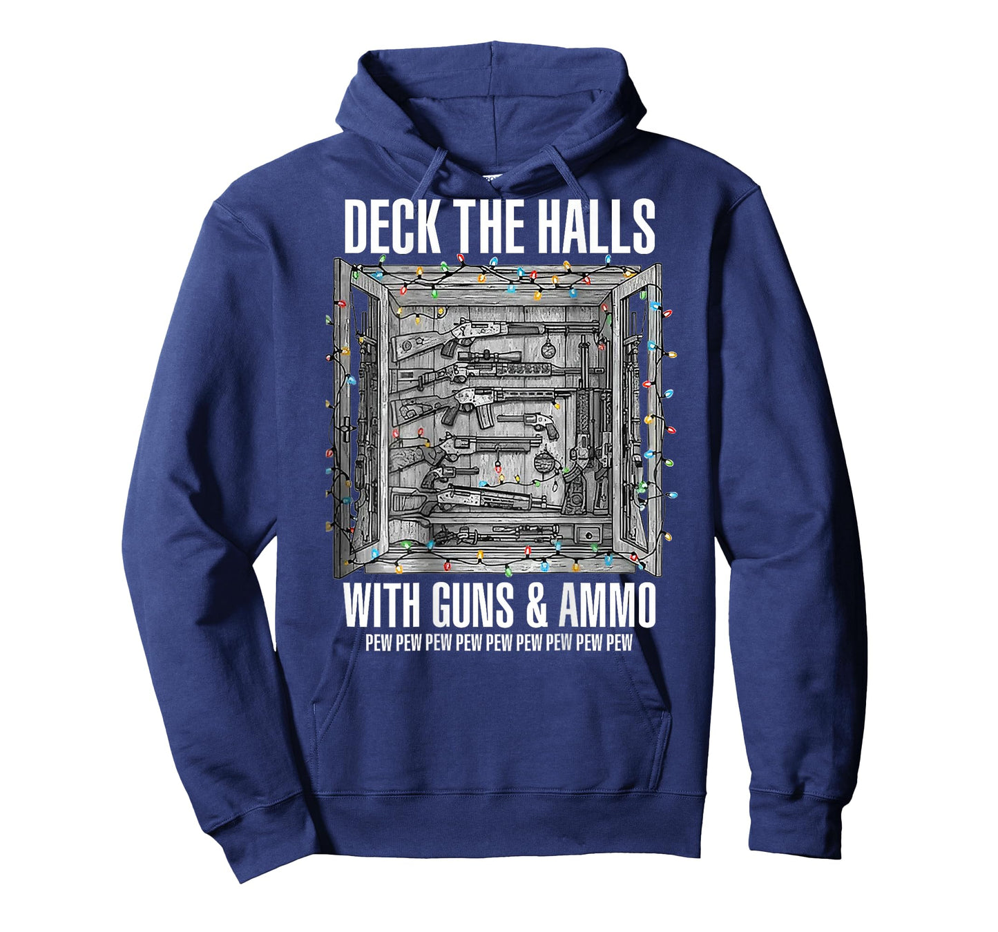 Deck The Halls with Guns & Ammo (on Back) T-Shirt