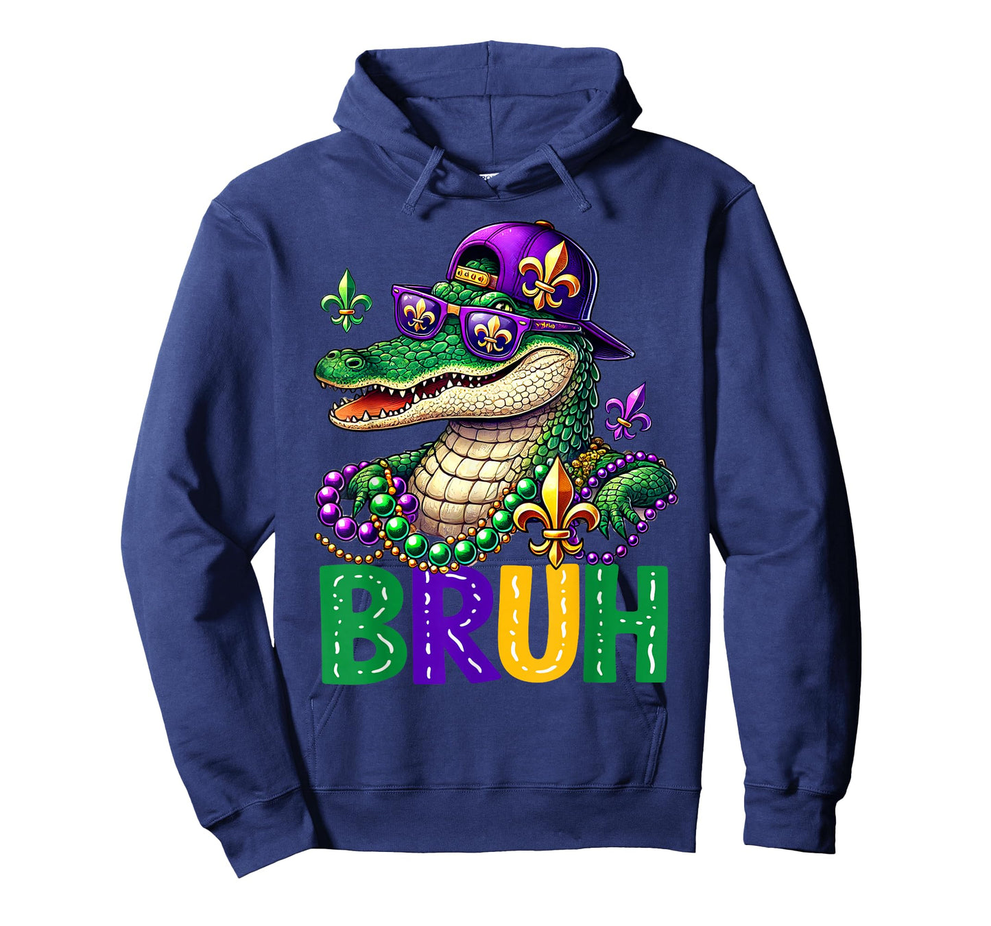 Mardigator Alligator Bruh Mardi Gras Costume Teens Boys Kids T-Shirt