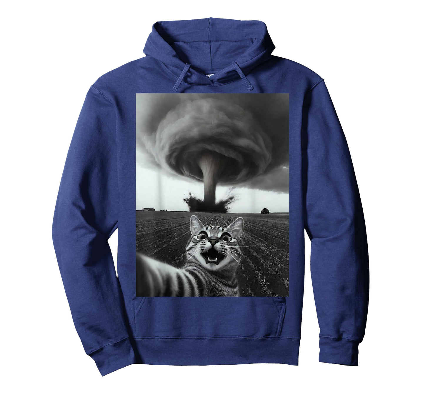 Funny Tornado Selfie Cat Meme – Cute Storm Weather Humor T-Shirt