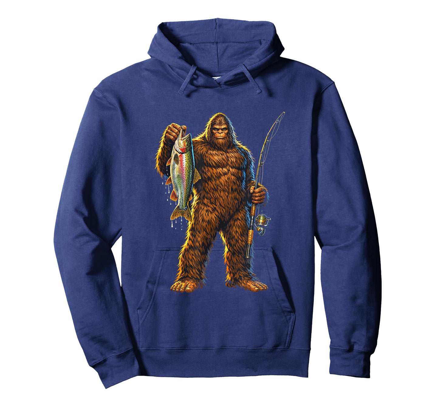 Funny Bigfoot Sasquatch Fishing Outdoor Camping Father's Day T-Shirt