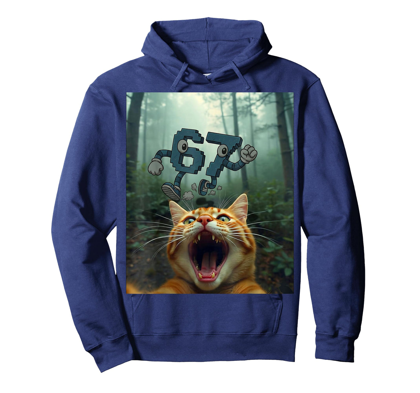 Funny 67 Cat Selfie 6 7 Brainrot Teen Boys Meme Hands Kids T-Shirt