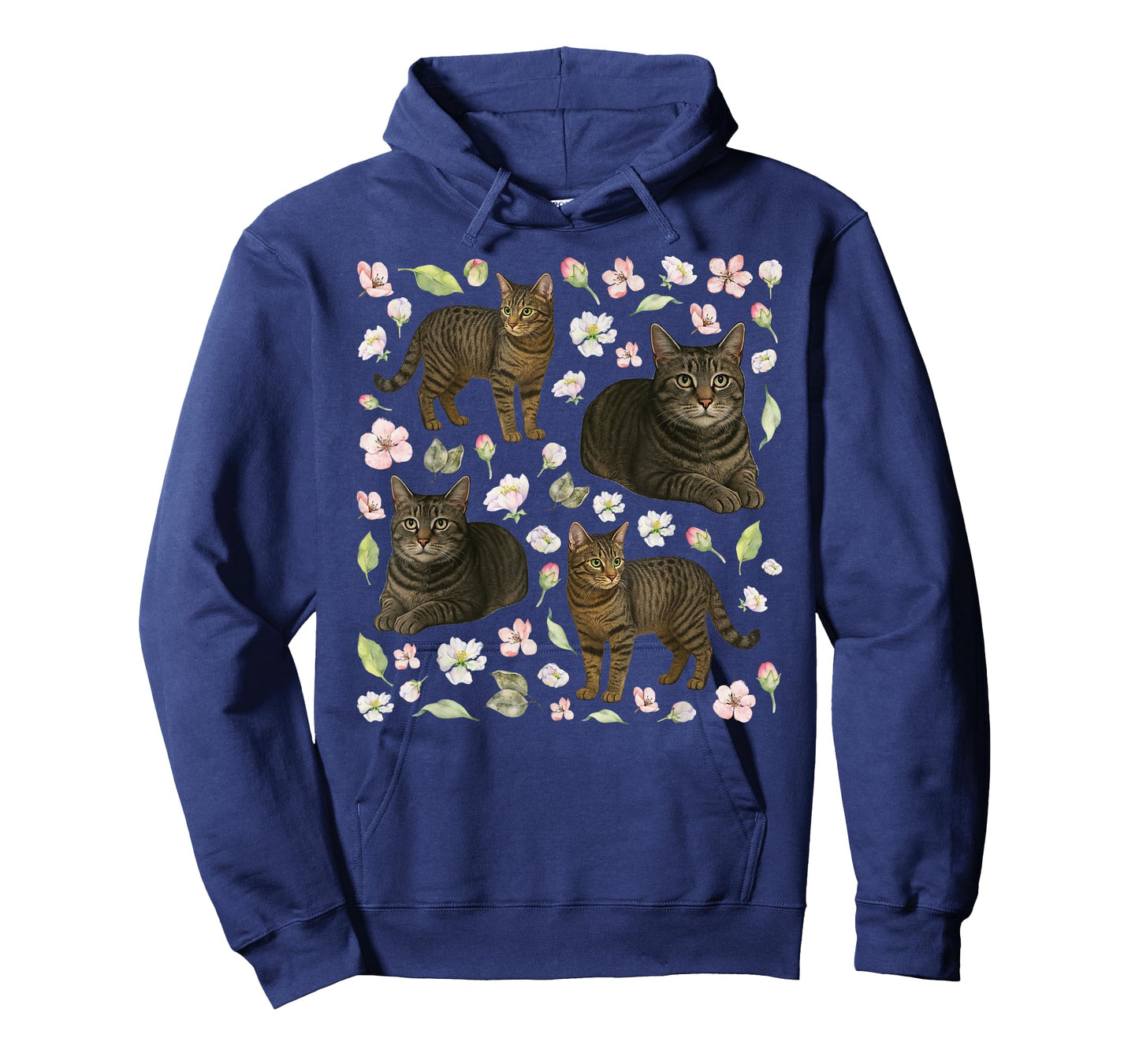 Gray Tabby Cat Owner Flowers Grey Tabby Cat Lover T-Shirt