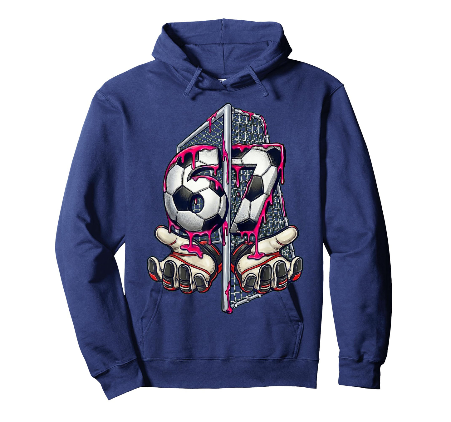 Soccer 67 Meme Funny Six Seven Gen Alpha Drip Goalie Gloves T-Shirt