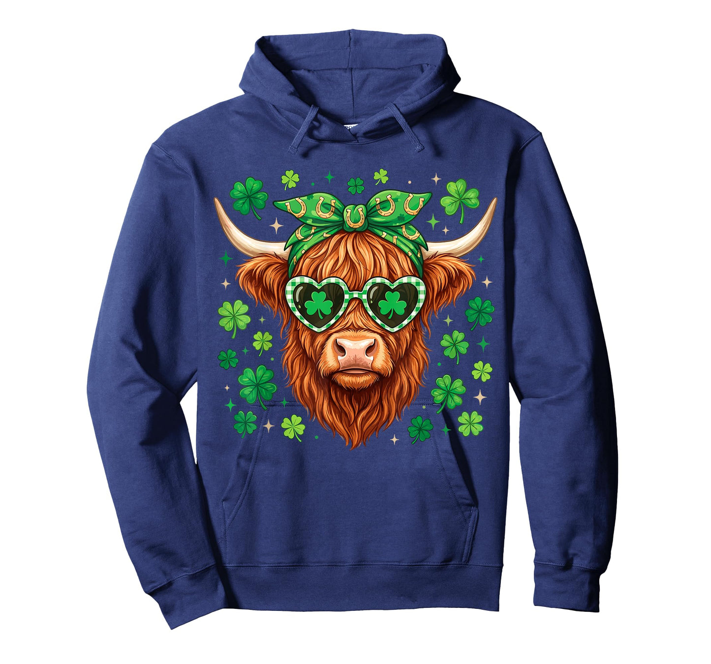 Highland Cow St Patricks Day Heifer Saint Pattys Women Kids T-Shirt