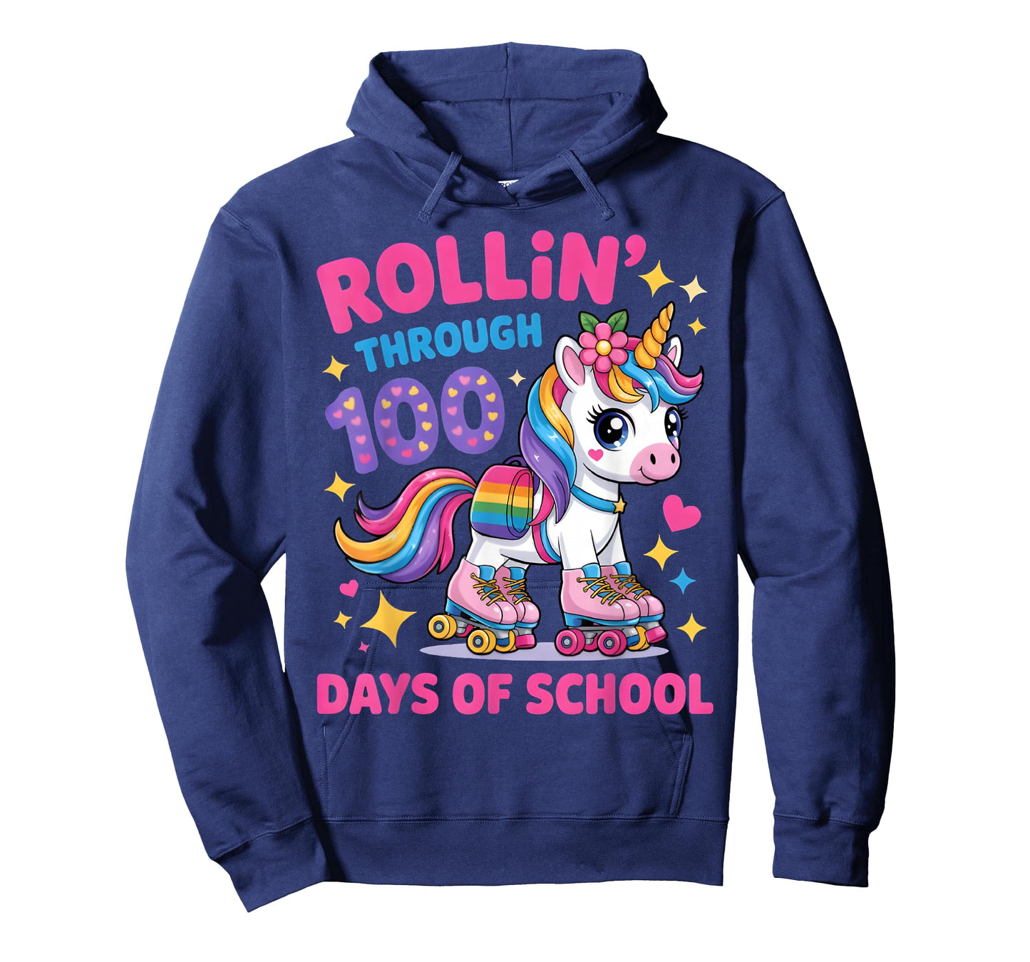 100 Days of School Unicorn 100th Day Smarter Girls Teacher T-Shirt