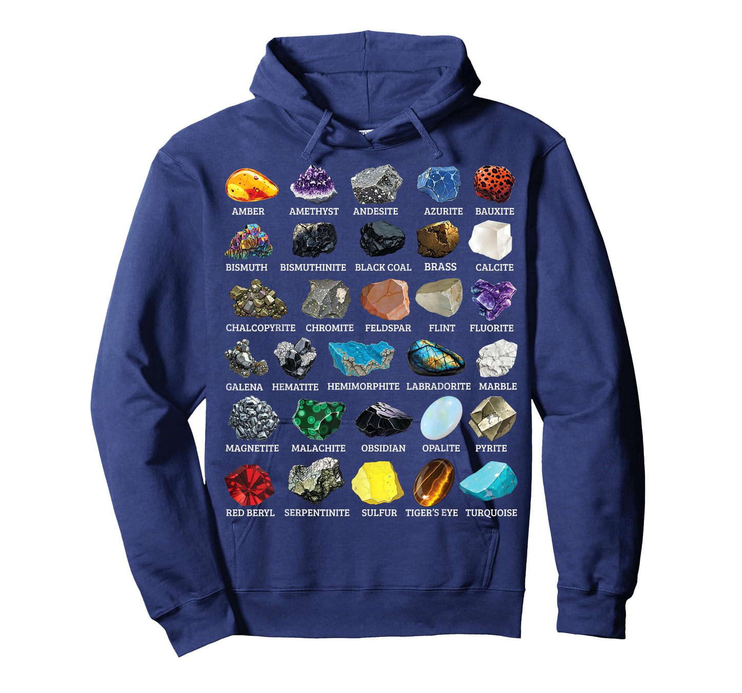 Types of Rocks & Minerals Gemology & Geology Educational T-Shirt