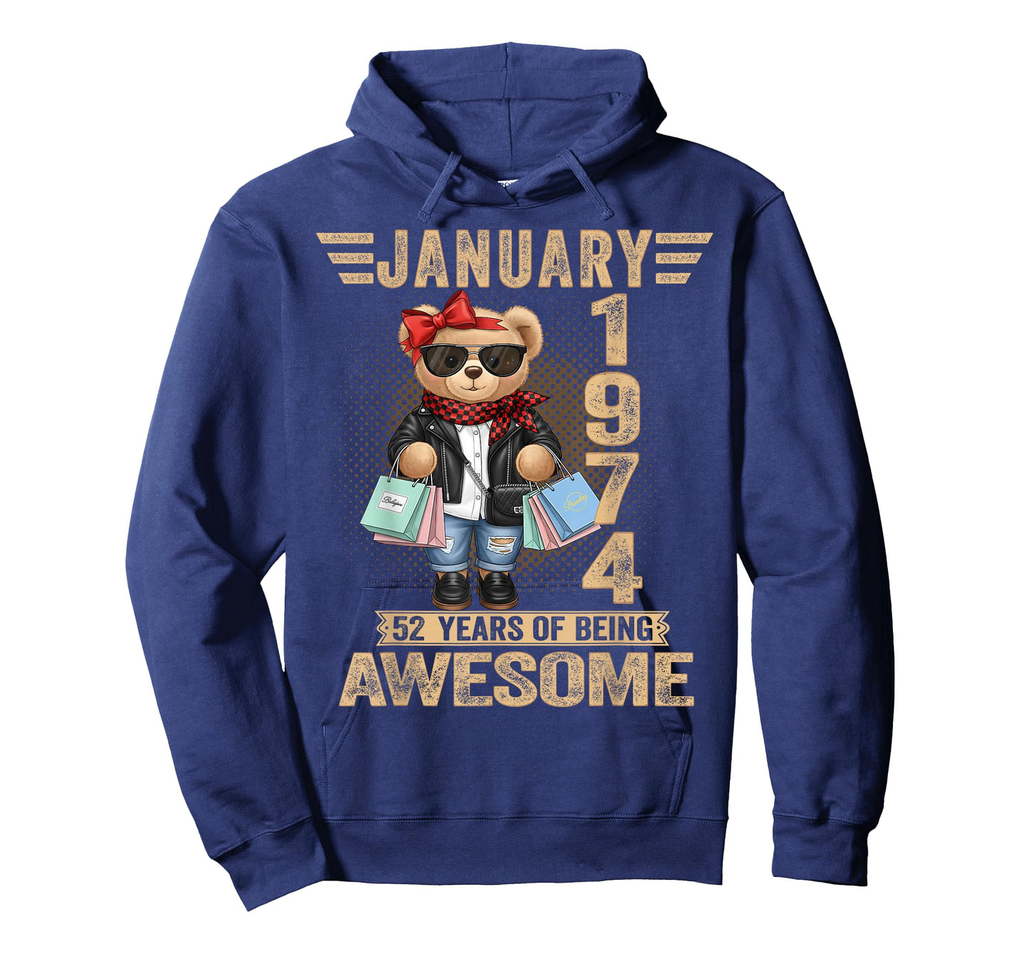 52 Year Old January 1974 Teddy Bear 52nd Birthday Women T-Shirt