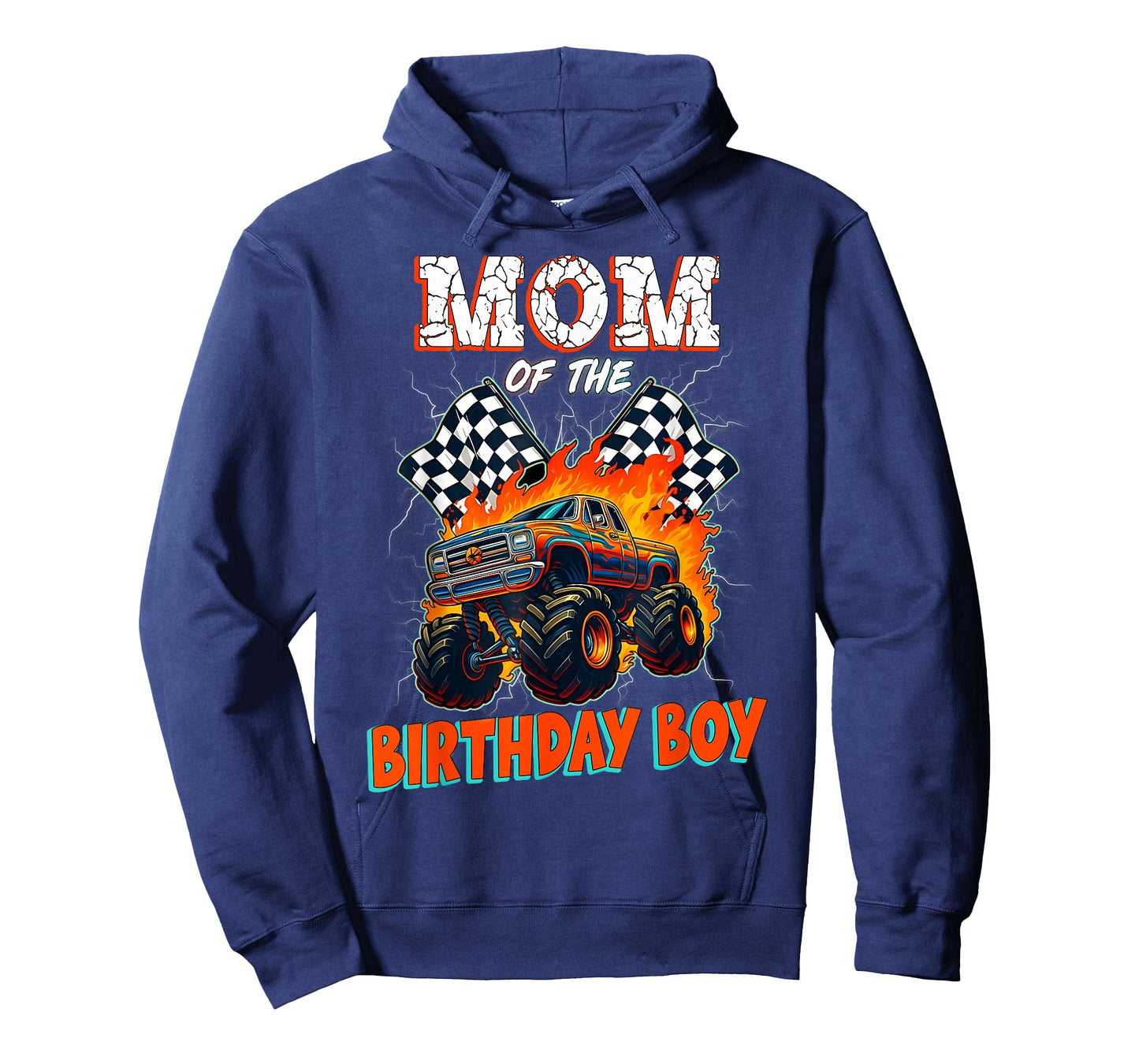 Funny Monster Truck Mom of The Birthday Boy Family Matching T-Shirt
