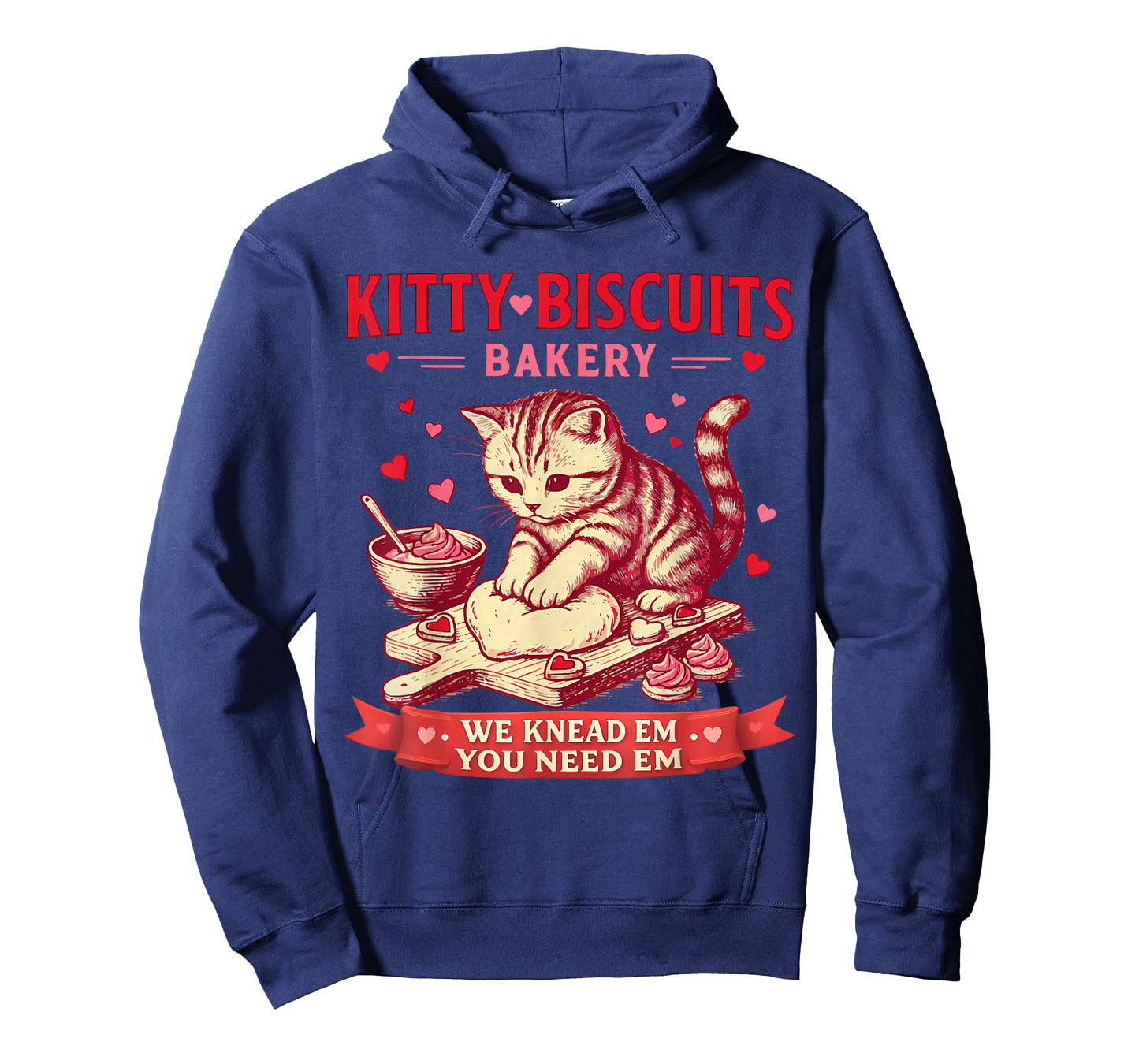 Kitty Biscuits Bakery We Knead Em You Need Em Valentine Cat T-Shirt
