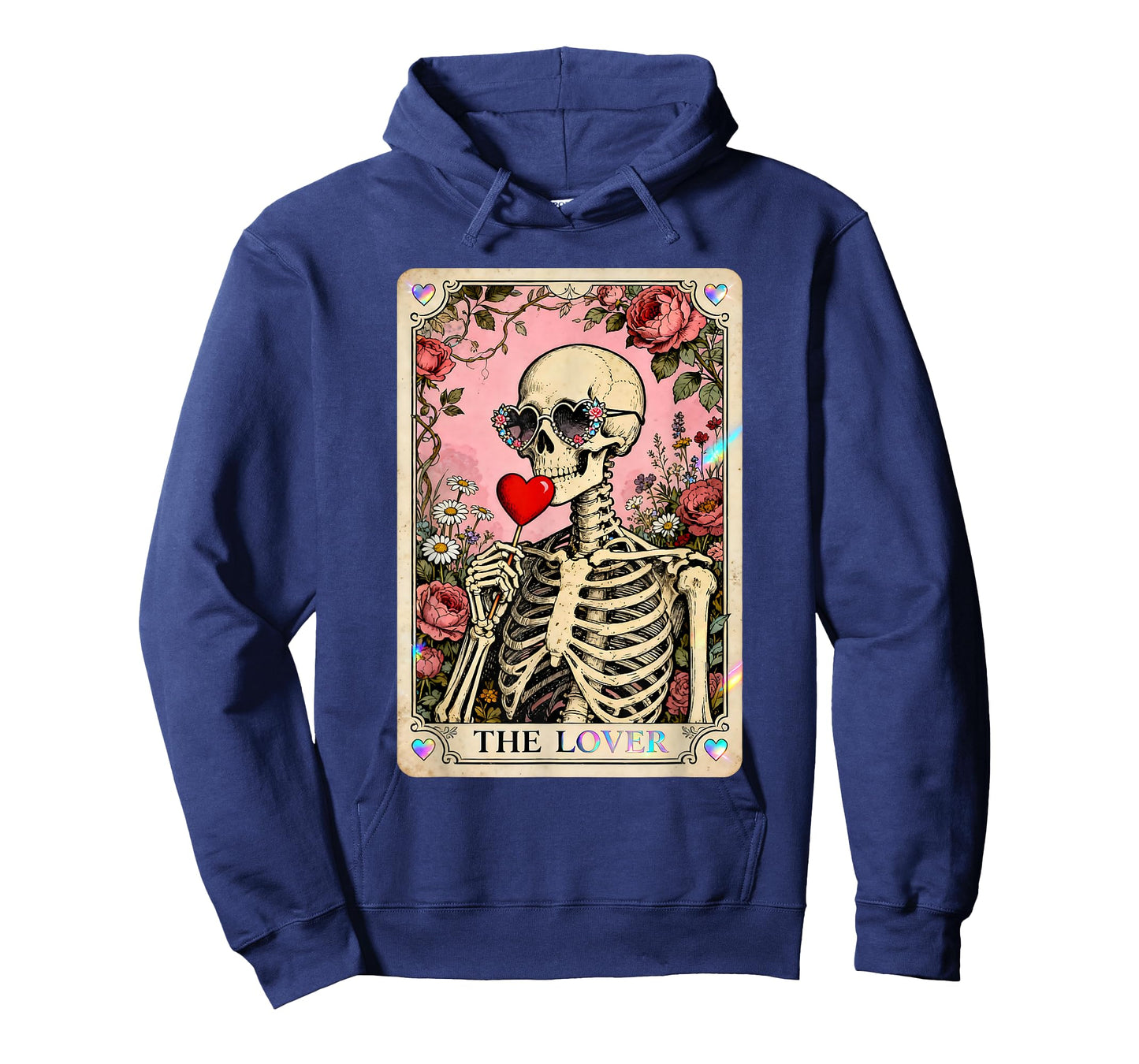 The Lover Skeleton Gothic Valentine Tarot Art T-Shirt