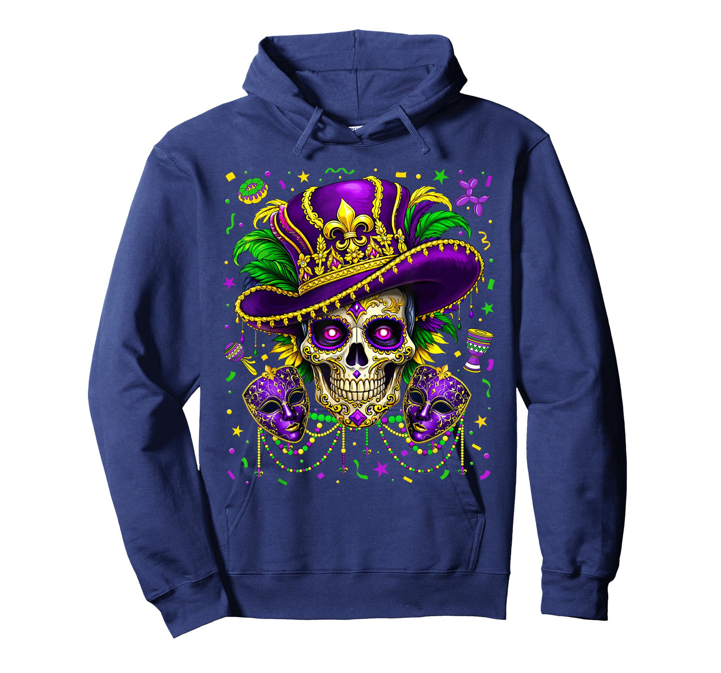 Mardi Gras Sugar Skull Women Carnival New Orleans Trip Men T-Shirt