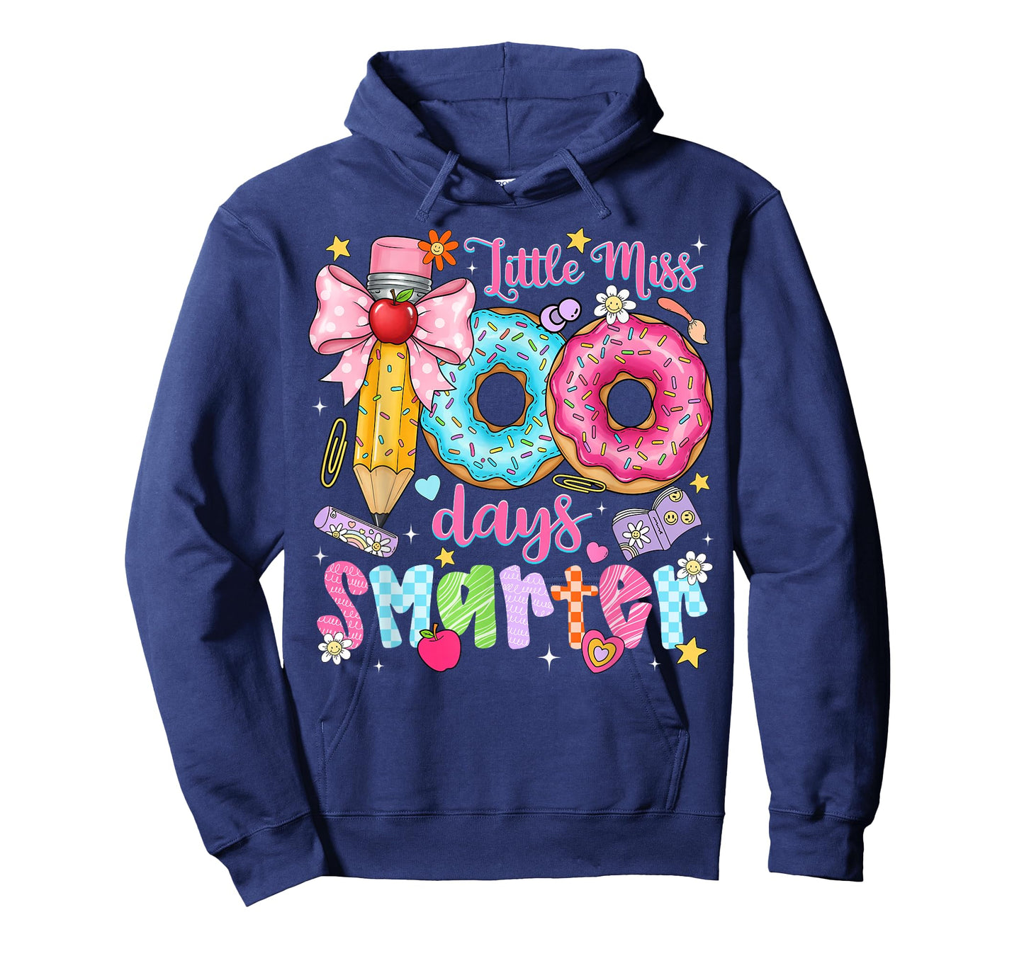 100th Day of School Little Miss 100 Days Smarter Donut Girl T-Shirt