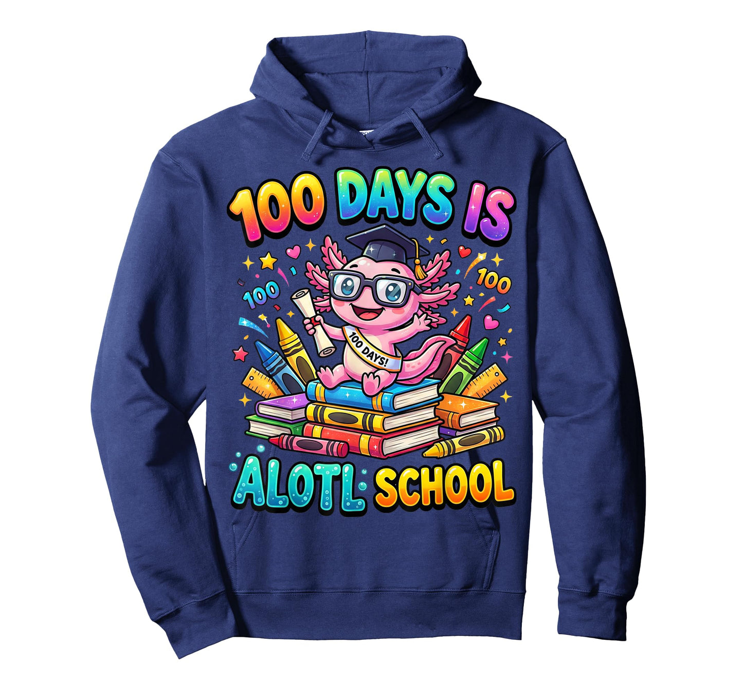 100 Days is Alotl School Shirt Funny Kids 100th Day Meme Tee T-Shirt