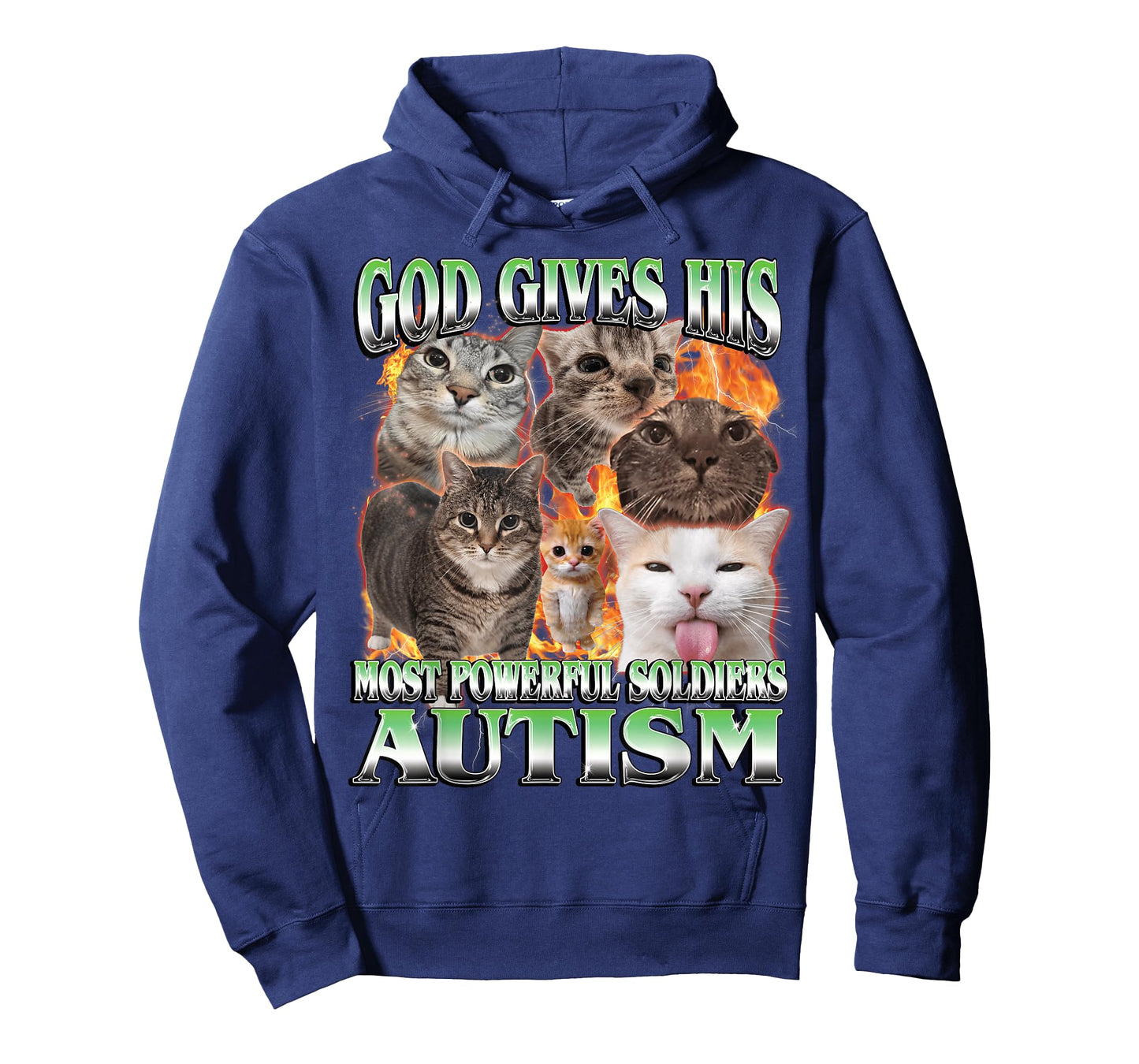 God Gives His Most Powerful Autism Funny Cat Meme Bootleg T-Shirt
