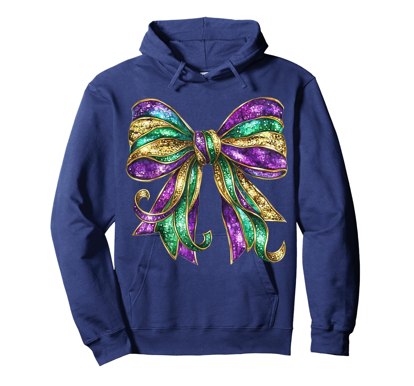 Mardi Gras Coquette Bow Fat Tuesday Carnival Womens T-Shirt