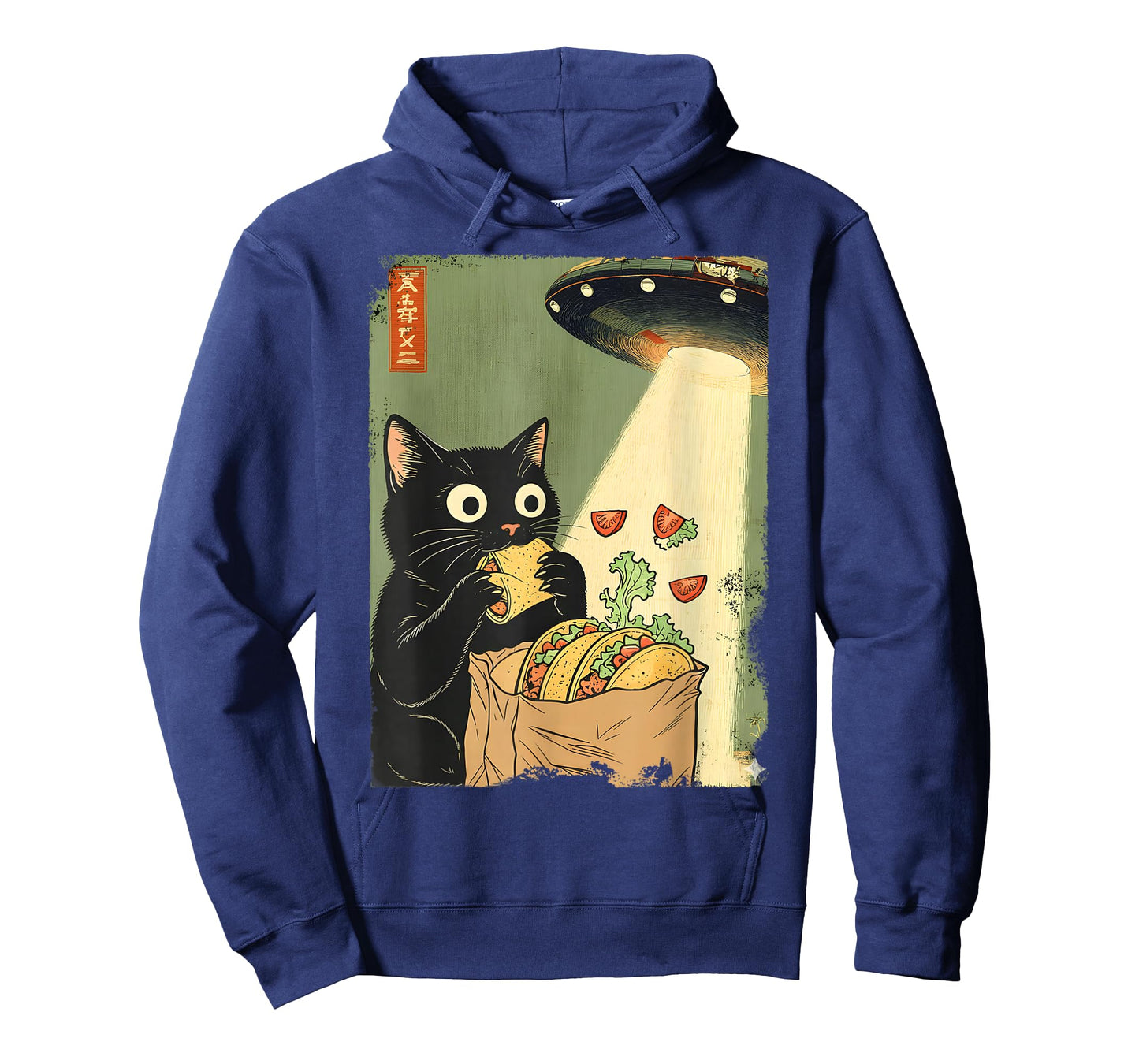 Funny Cat Tacos UFO Japanese Anime for Men Women Teens Kids T-Shirt