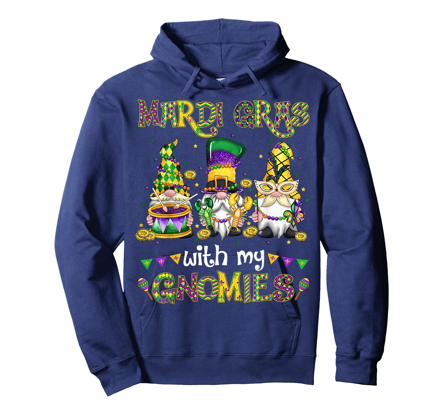 Mardi Gras with My Gnomies Squad Gnomes Costume Carnival T-Shirt