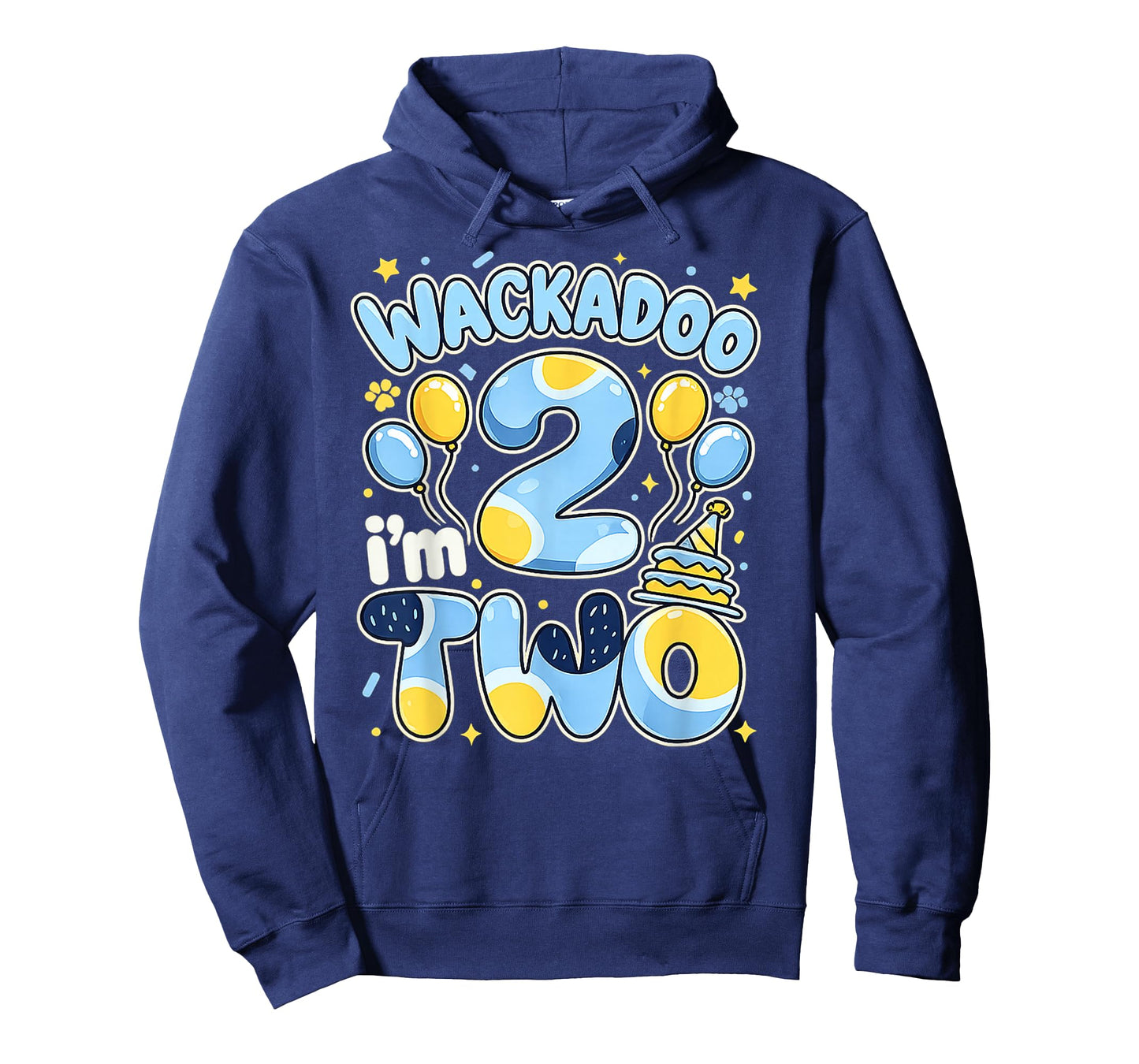 Wackadoo I'm Two 2nd Birthday Boy Toddler 2 Year Dog Lover T-Shirt