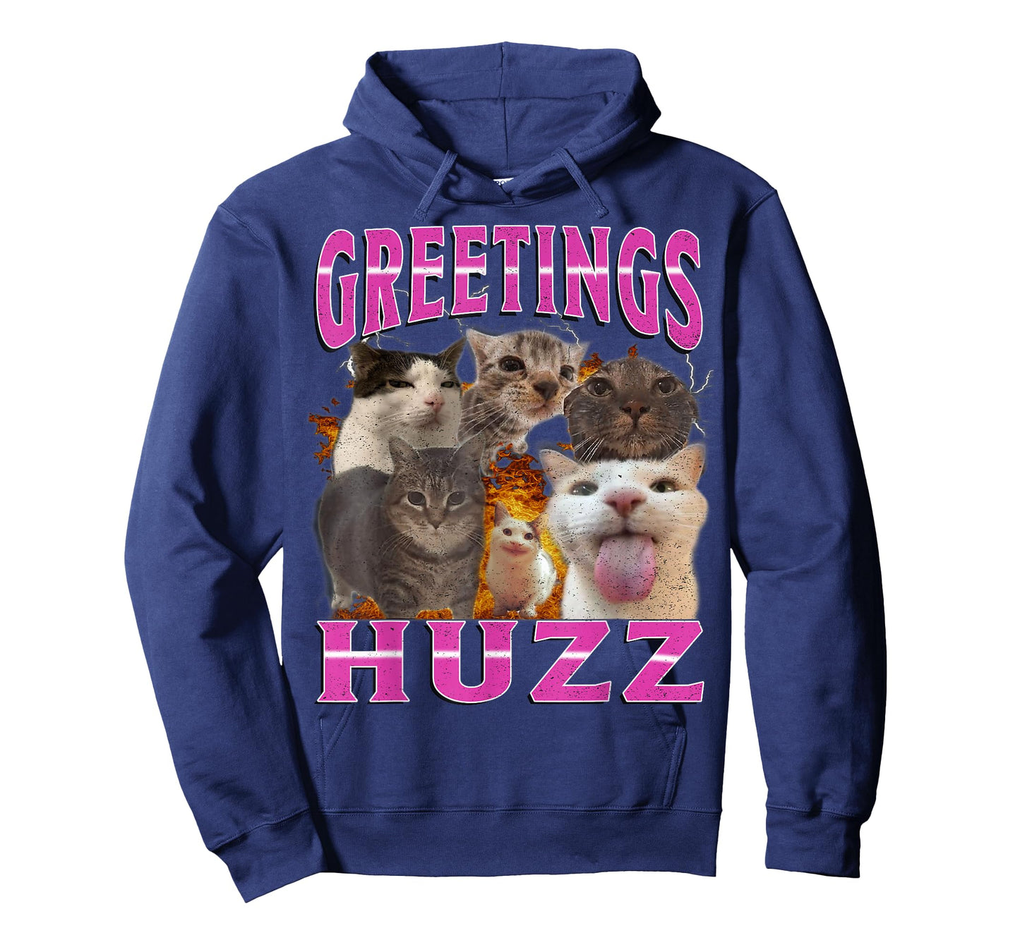 Cat Meme Greetings Huzz Funny Silly Cats Humor Bootleg T-Shirt