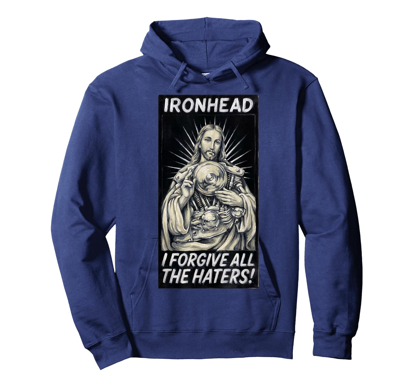 Ironhead Engine Jesus Christ Motorcycle I Forgive The Haters T-Shirt