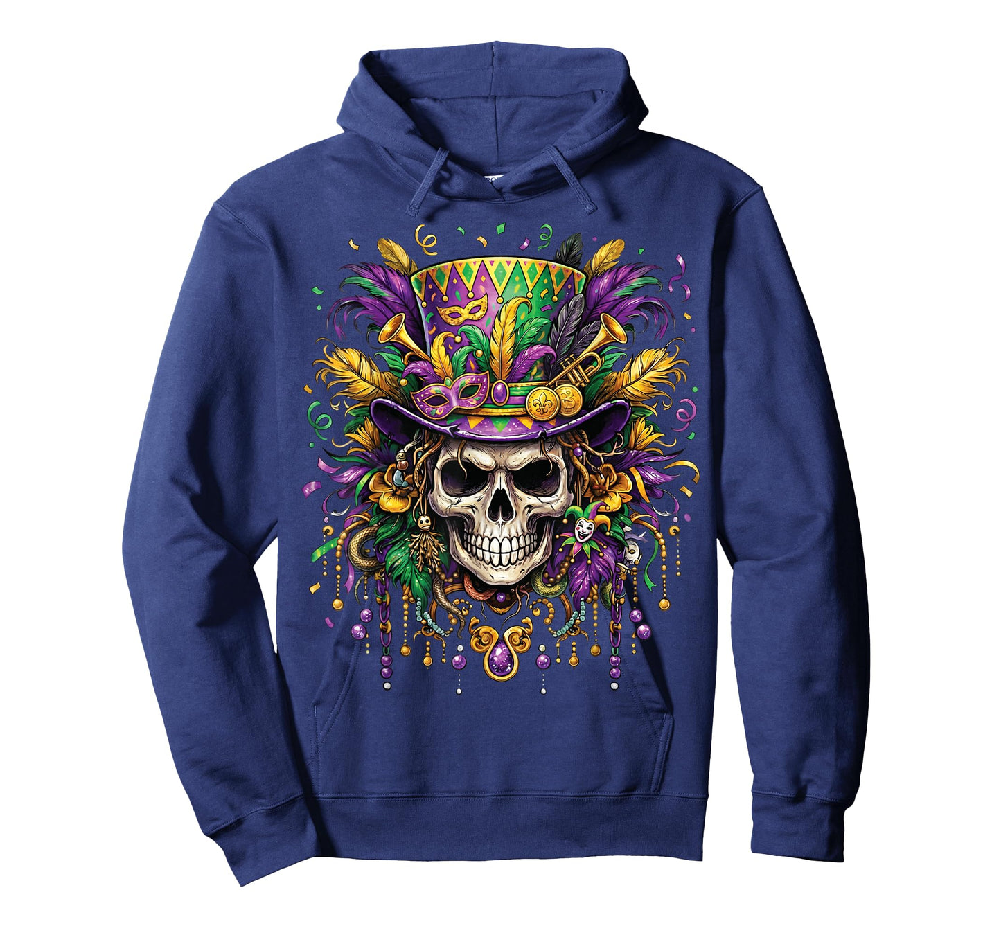 Skull Mardi Gras Men Women Kids Carnival New Orleans Parade T-Shirt