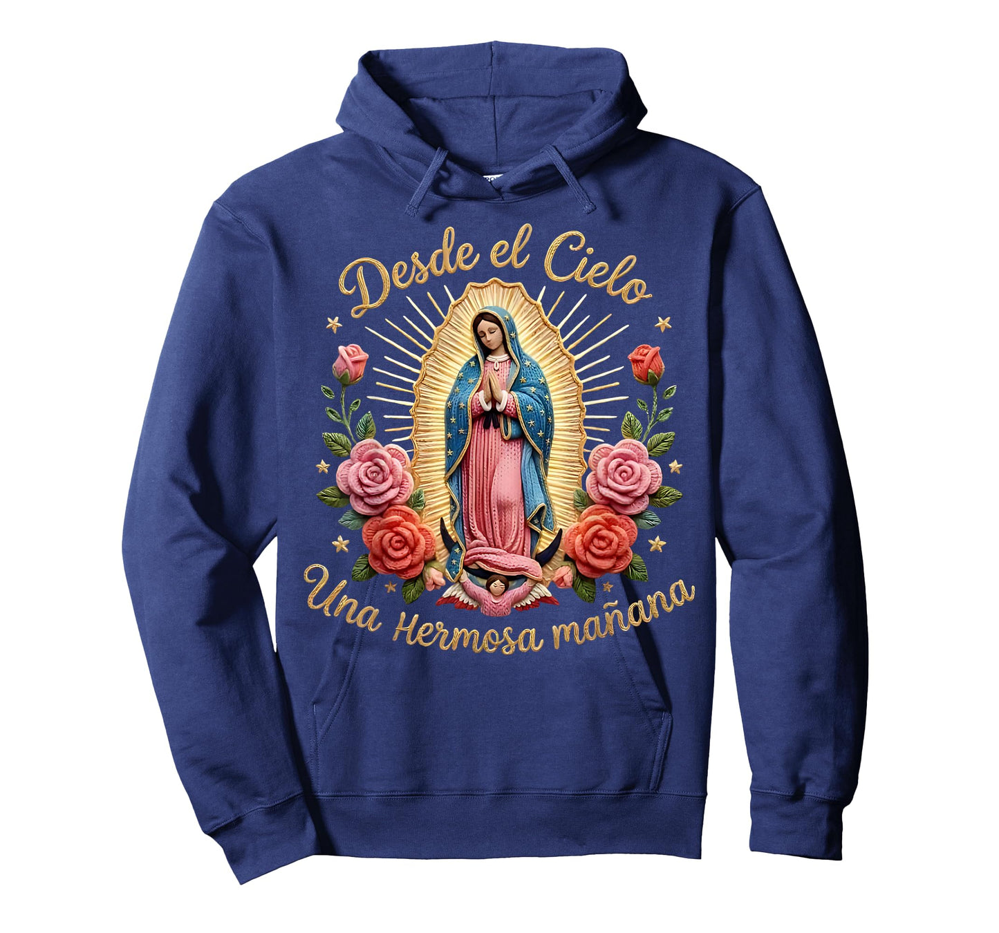 Our Lady Virgen De Guadalupe Saint Virgin Mary Pink Roses T-Shirt