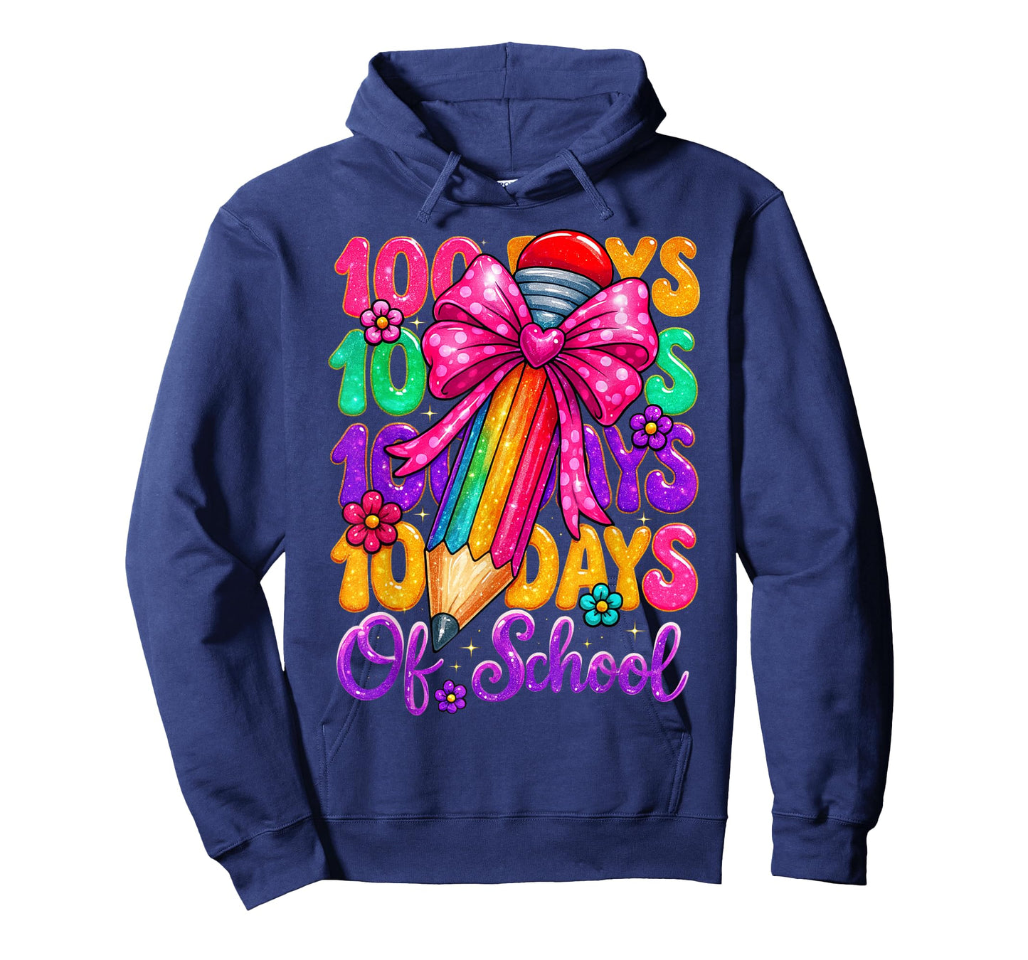 100 Days of School Pencil Coquette 100 Days Smarter T-Shirt