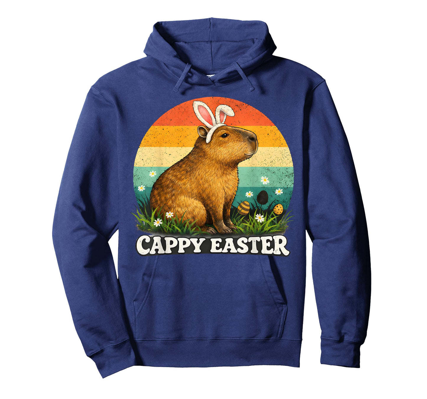 Funny Cappy Easter Capybara Easter Bunny Men Women Kids T-Shirt