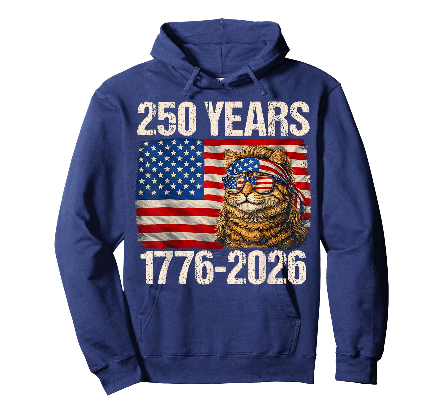 250 Years Cat American Flag 250th Anniversary 4th of July T-Shirt