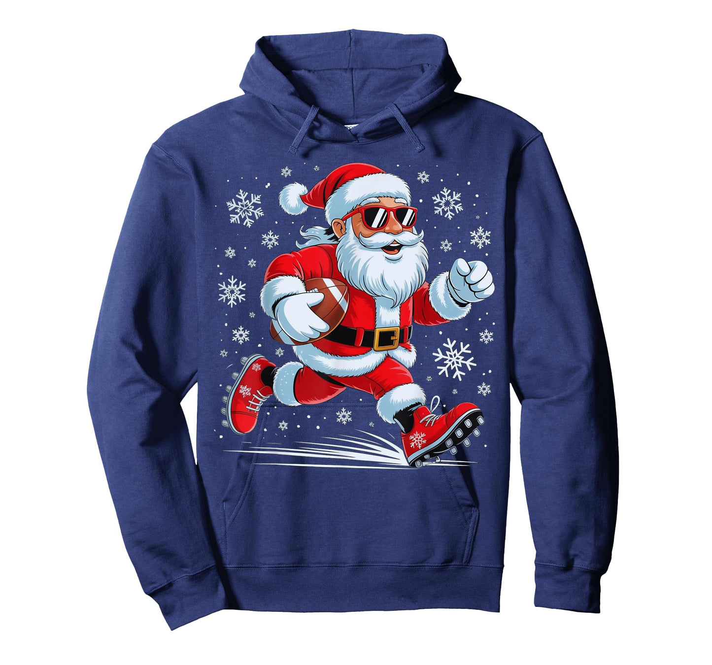 Santa Playing Football Christmas Players Sport for Men Boys T-Shirt