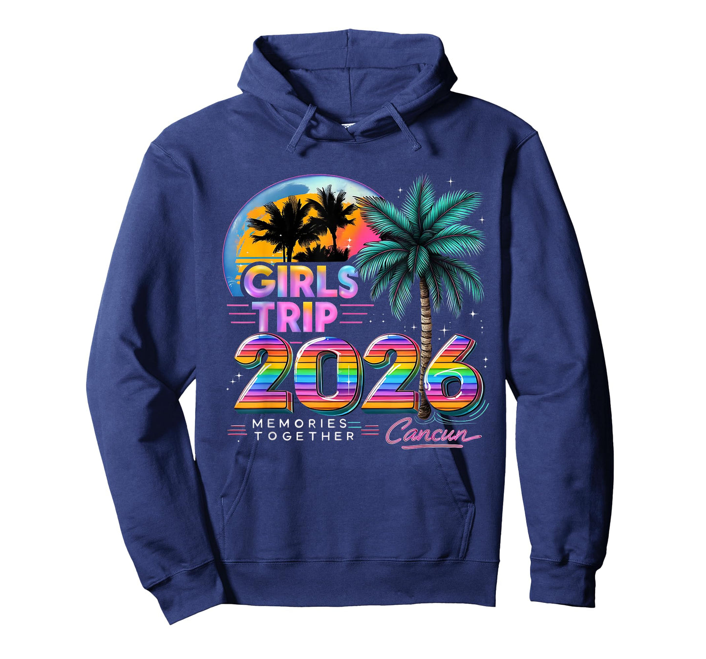 Girls Trip Cancun 2026 Tropical Vacation T-Shirt