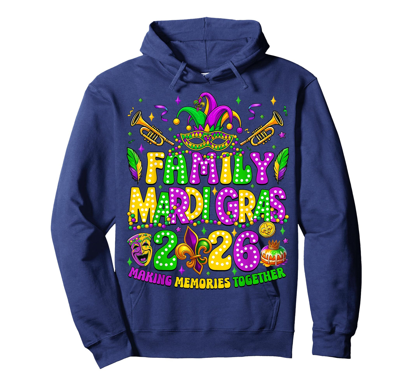 Family Mardi Gras 2026 Making Memories Together Matching T-Shirt