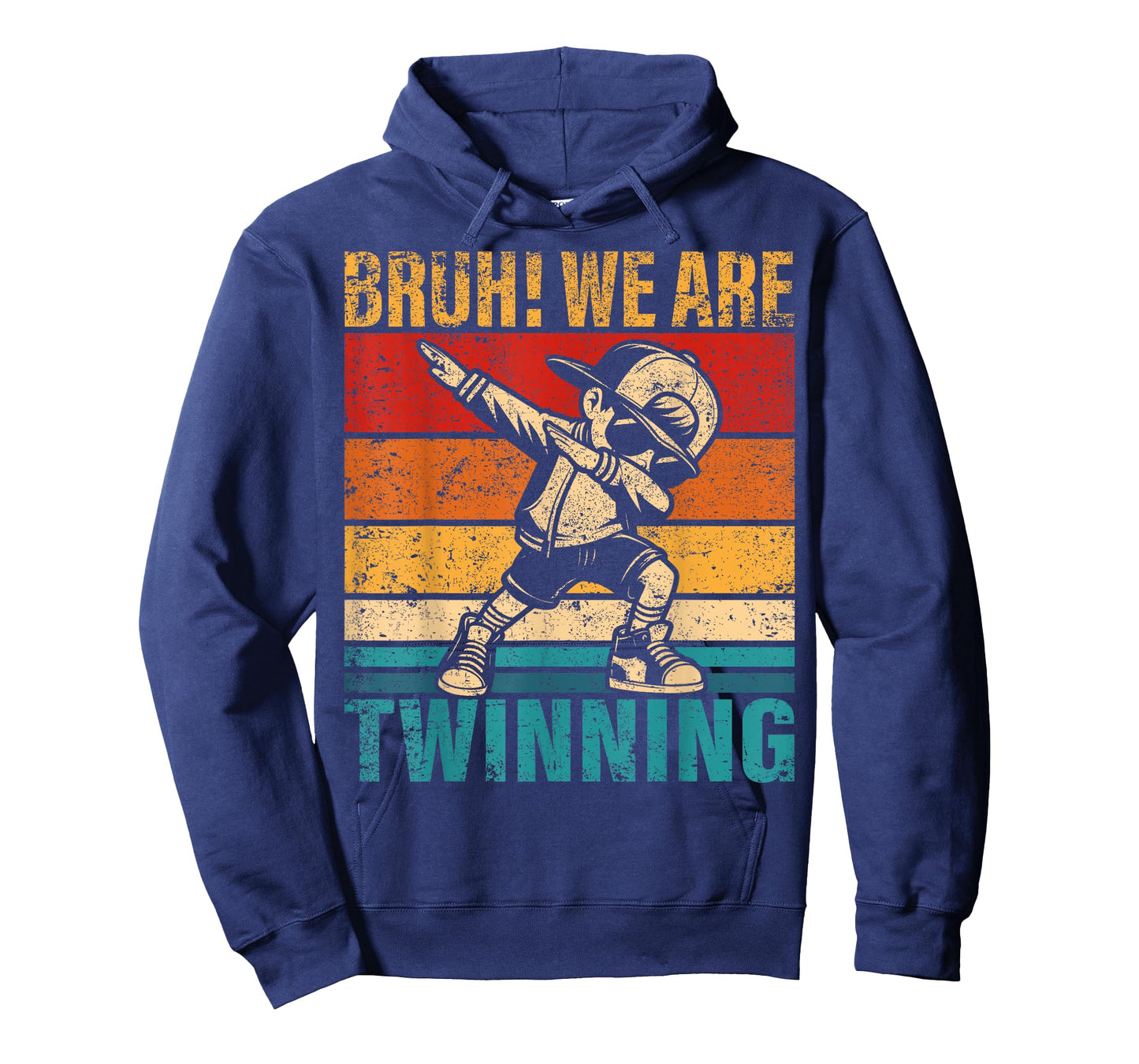 Retro Bruh We are Twinning Dabbing Boy for Boys Kids Men T-Shirt