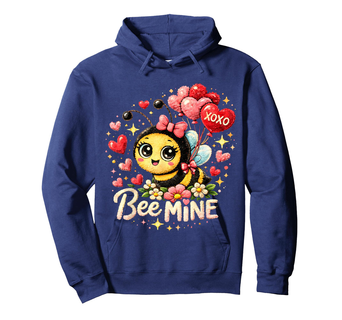 Bee Mine Cute Valentine with Balloons and Flowers T-Shirt