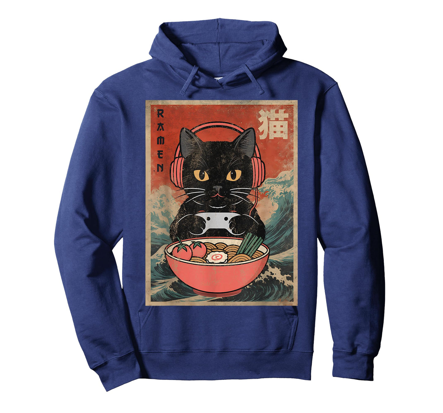 Cat Ramen Japanese Funny Graphic Kawaii Anime T-Shirt