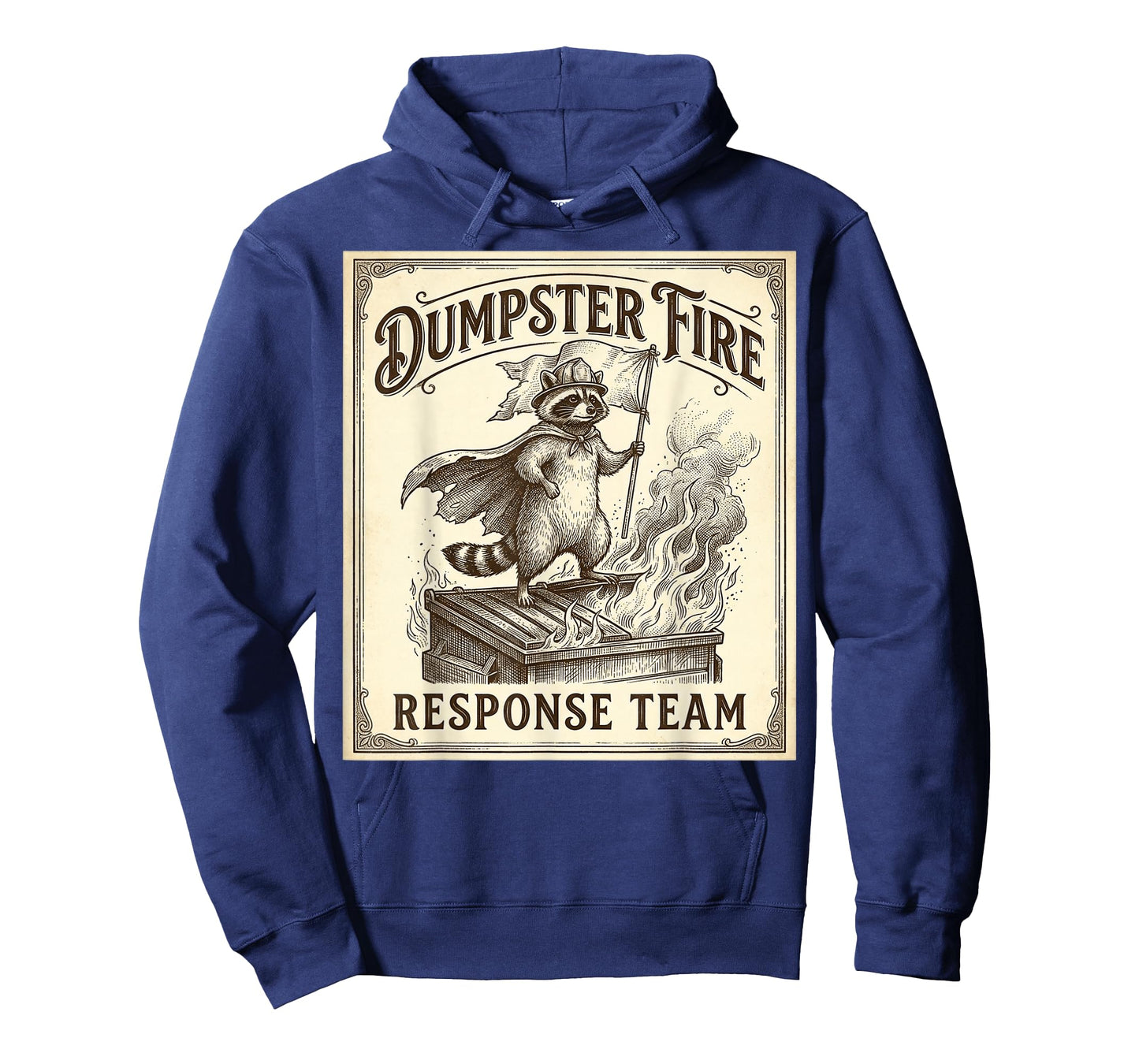 Dumpster Fire Response Team Vintage Retro Raccoon T-Shirt