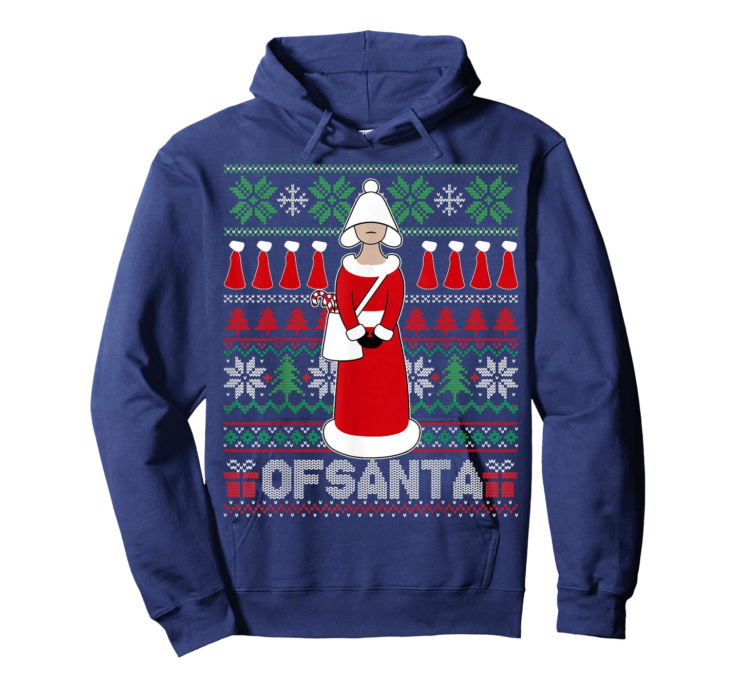 Holiday Knit Parody Graphic with Festive Red Cloak Character T-Shirt