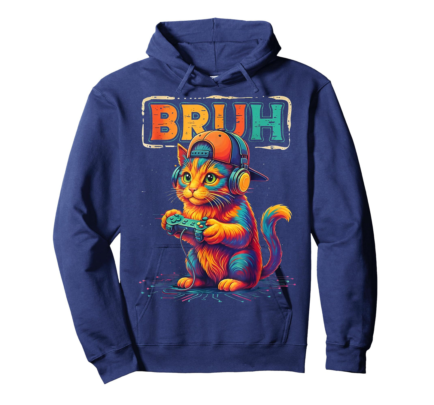 Gamer Bruh Cat Video Games Gift for Boys Teen Men Girls T-Shirt