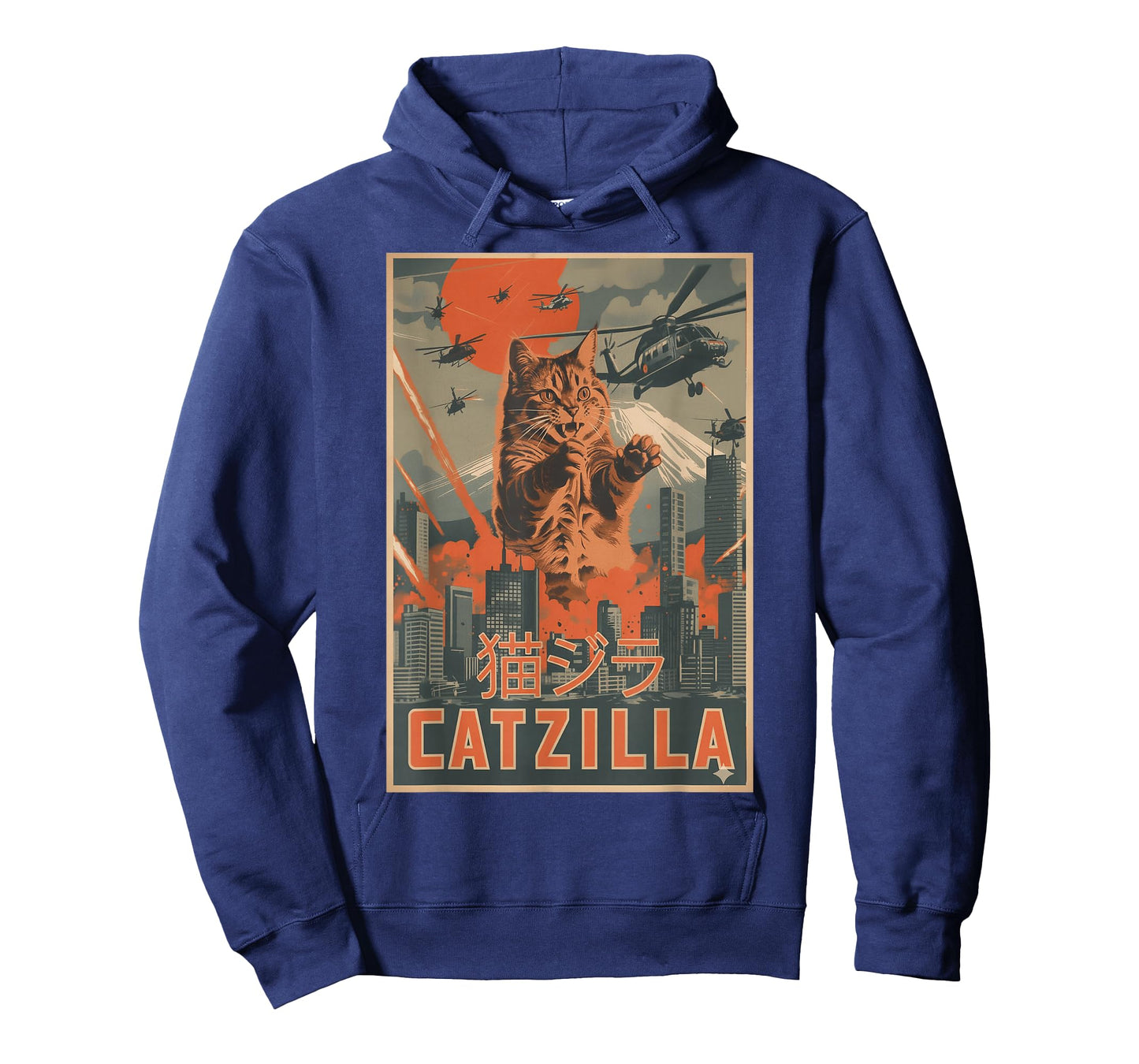 Catzilla Cat Japanese Art Funny Cat Gifts for Men Women Kids T-Shirt