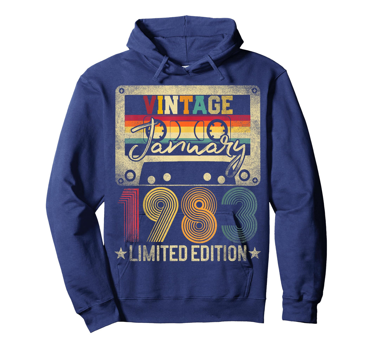 Vintage 1983 January 43 Years Old 43rd Birthday Men Women T-Shirt